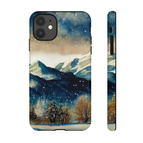 Snowy Colorado Rocky Mountains - Impact Resistant Phone Case iPhone 11 Glossy